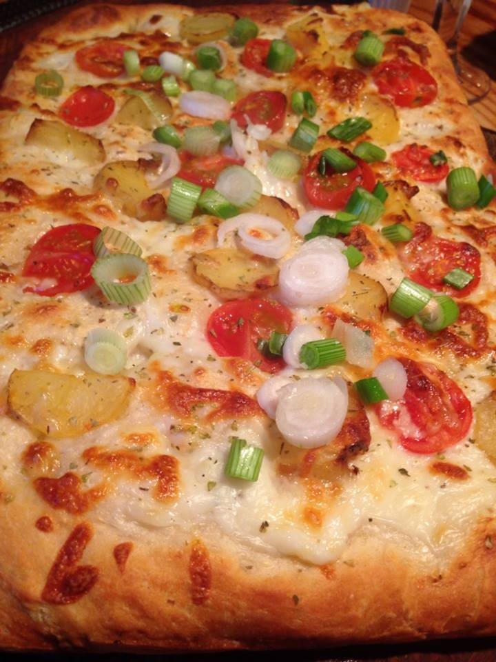 Bechemel, Potato & Tomato Focaccia