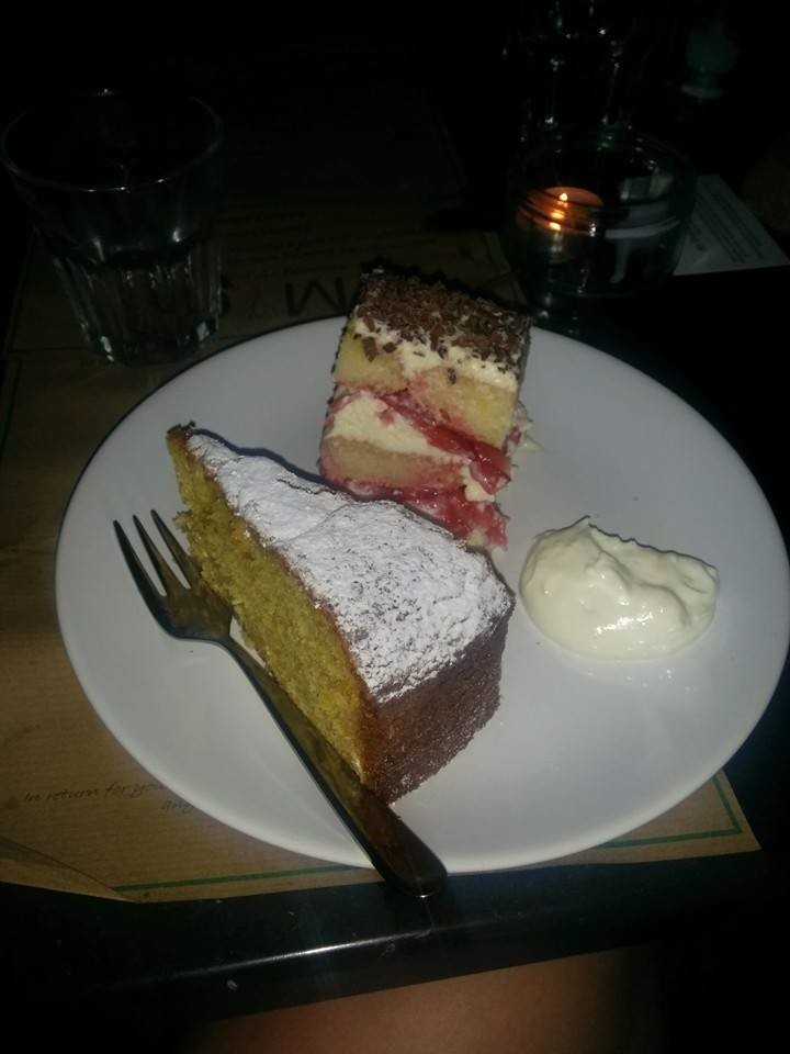 MYO's Dessert Plate: Strawberry Tiramisu & Orange and Olive Oil Cake