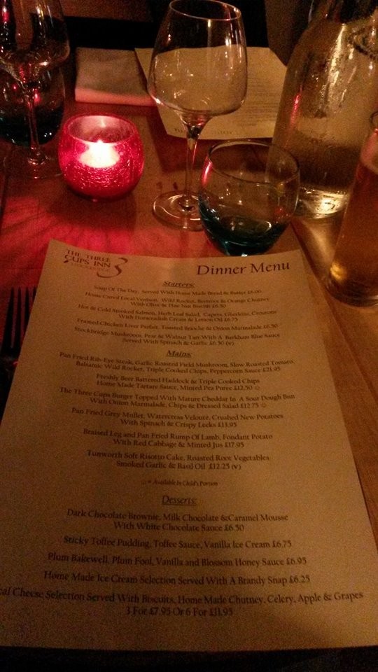 The Menu (and check out that wine glass!)